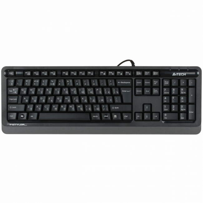 Клавиатура A4Tech Fstyler FKS10 черный/серый USB (FKS10 GREY) A4Tech FKS10 GREY — для бизнеса и офиса