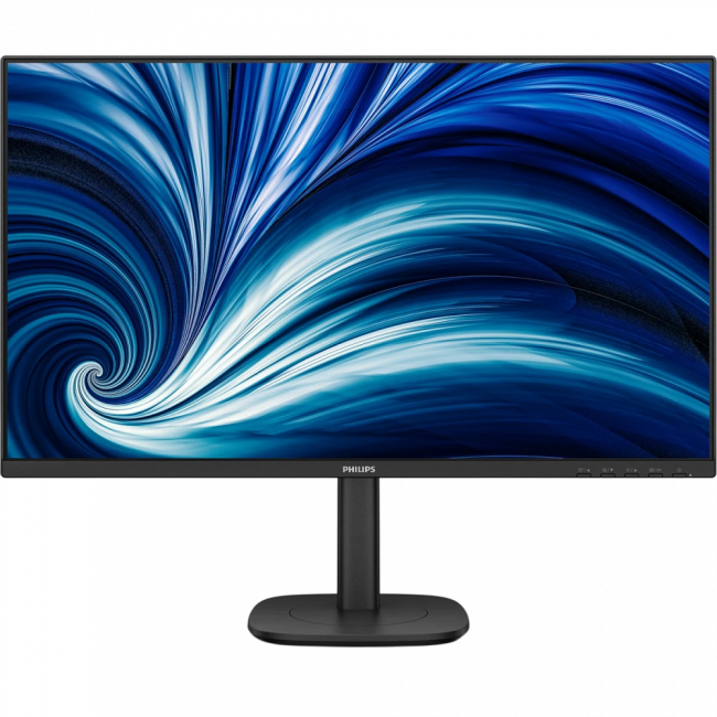Монитор Philips 27B2N3500J 27'', 2560x1440, IPS, 120hz, 50M:1, 350cd, 4ms, 2xHDMI 1.4, DP 1.2, 4xUSB 3.2, Speakers, H. adj 130mm, pivot, VESA, 3Y, Black Philips 27B2N3500J — для бизнеса и офиса