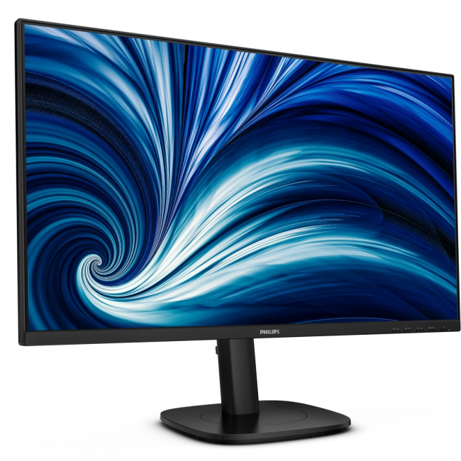 Монитор Philips 27B2N3500J 27'', 2560x1440, IPS, 120hz, 50M:1, 350cd, 4ms, 2xHDMI 1.4, DP 1.2, 4xUSB 3.2, Speakers, H. adj 130mm, pivot, VESA, 3Y, Black Philips 27B2N3500J — для бизнеса и офиса