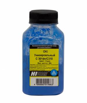 Тонер Hi-Black Универсальный для Oki С301dn/C310, C, 50 г, банка