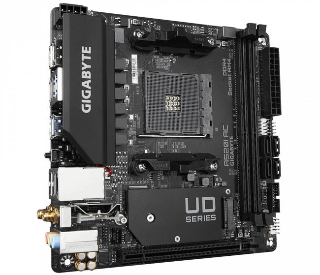 Материнская плата Gigabyte A520I AC (rev. 1.x) — для бизнеса и офиса
