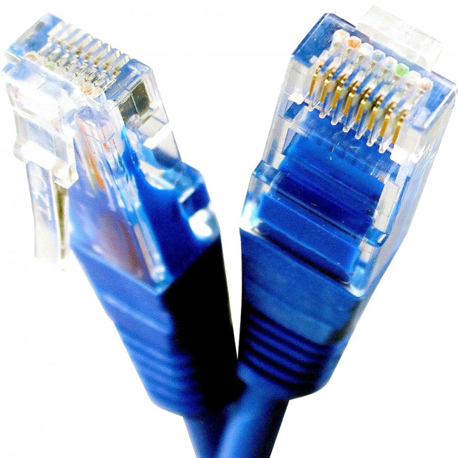 Патчкорд литой "Telecom" UTP кат.5е 0,5м синий VCOM NA102-L-0.5M Патчкорд литой "Telecom" UTP кат.5е 0,5м синий VCOM NA102-L-0.5M