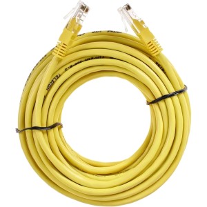 Патчкорд литой "Telecom" UTP кат.5е 15,0м желтый VCOM NA102-Y-15M