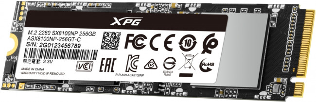 Твердотельный накопитель XPG SX8100 ASX8100NP-256GT-C — для бизнеса и офиса