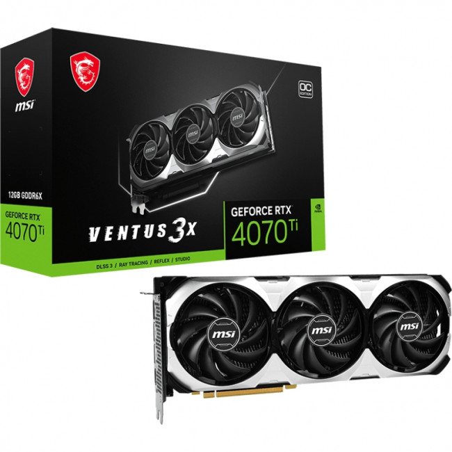 Видеокарта MSI GeForce RTX 4070 Ti VENTUS 3X E1 12G OC