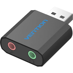 Внешняя звуковая карта Vention USB Черная Vention VAB-S17-B Внешняя звуковая карта Vention USB Черная Vention VAB-S17-B