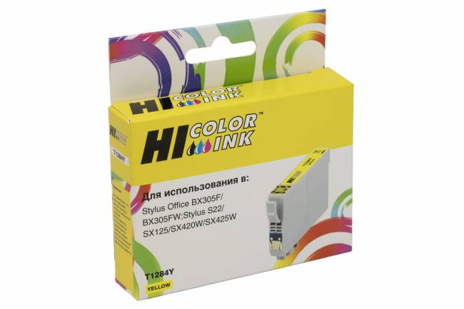 Картридж Hi-Black (HB-T1284) для Epson Stylus S22/SX125/SX420W/SX425W/BX305F, Y — для бизнеса и офиса