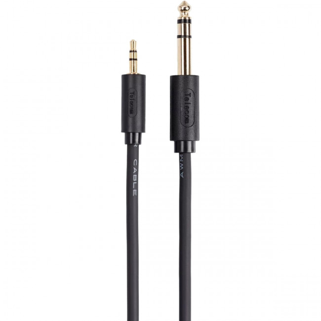 Кабель-адаптер  3.5ST(M)/6.35 ST(M), 1.5м, Telecom PRO <TAV6165-1.5M> Адаптер-переходник Telecom jack 6.35 mm M/Jack 3.5 mm M (TAV6165-1.5M)