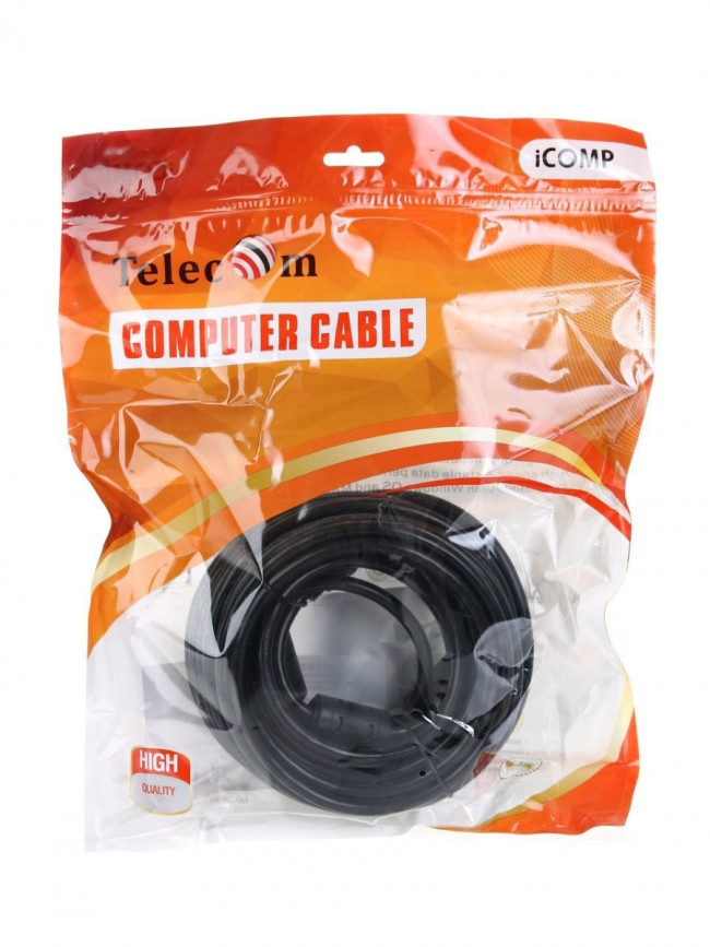 Кабель HDMI-19M --- HDMI-19M ver 2.0+3D/Ethernet,2 фильтра 7.5m Telecom <TCG200F-7.5M> Telecom HDMI (m) - HDMI (m) 7.5м — для бизнеса и офиса