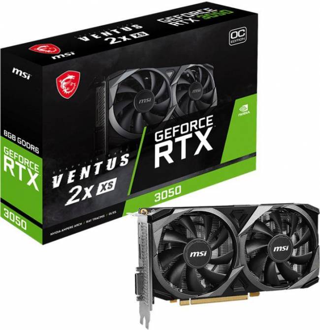 Видеокарта MSI RTX 3050 VENTUS 2X XS 8G OC — для бизнеса и офиса Видеокарта MSI RTX 3050 VENTUS 2X XS 8G OC — для бизнеса и офиса