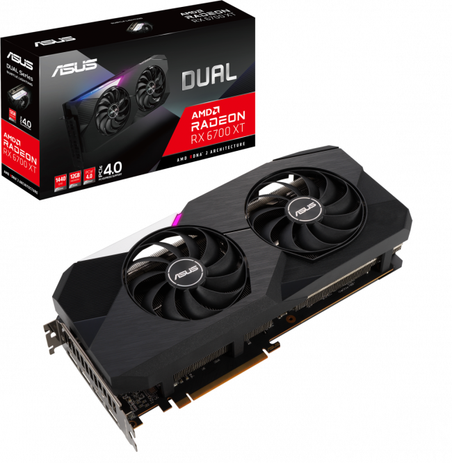 Видеокарта ASUS DUAL-RX6700XT-12G — для бизнеса и офиса