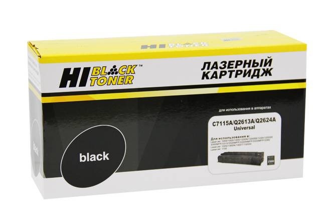 Картридж Hi-Black (HB-C7115A/Q2613A/Q2624A) для HP LJ 1200/1300/1150, Универсальный, 2,5K — для бизнеса и офиса