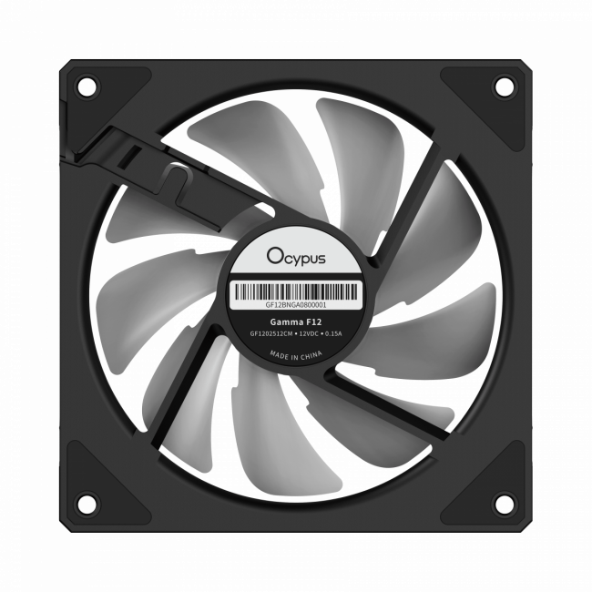 Кулер для корпуса Ocypus Gamma-F12-BK1AM01X-GL — для бизнеса и офиса Кулер для корпуса Ocypus Gamma-F12-BK1AM01X-GL — для бизнеса и офиса
