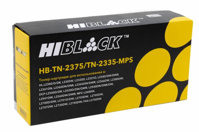 Тонер-картридж Hi-Black (HB-TN-2375/TN-2335-MPS) для Brother HL-L2300/2305/2320/2340/2360, 10K — для бизнеса и офиса