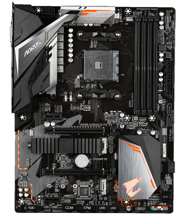 Материнская плата Gigabyte B450 AORUS Elite V2 (rev. 1.0) — для бизнеса и офиса