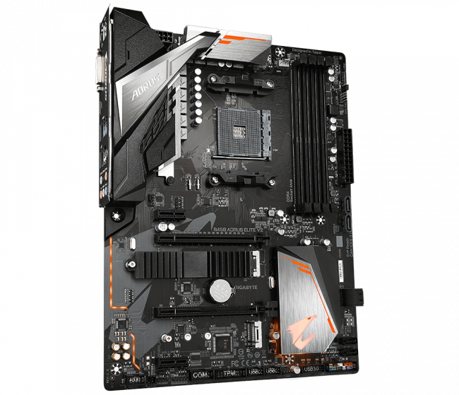 Материнская плата Gigabyte B450 AORUS Elite V2 (rev. 1.0) — для бизнеса и офиса