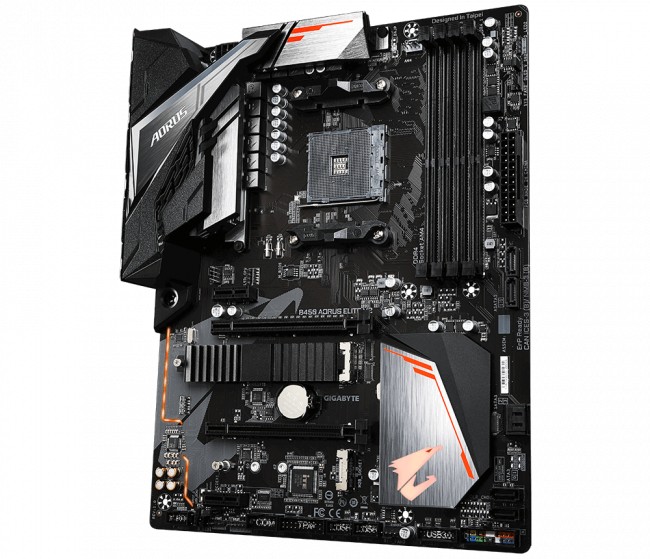 Материнская плата Gigabyte B450 AORUS Elite V2 (rev. 1.0) — для бизнеса и офиса