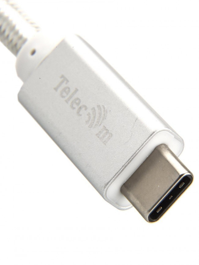 Кабель USB 3.1 Type Cm -- Cm  IC 5А 10Gbs длина 1M, Telecom <TC420S> серебряный Telecom USB 3.2 Type-C (m) - USB 3.2 Type-C (m) 1м