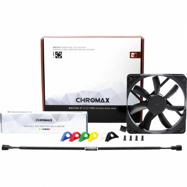Кулер для корпуса Noctua NF-S12A PWM chromax.black.swap — для бизнеса и офиса