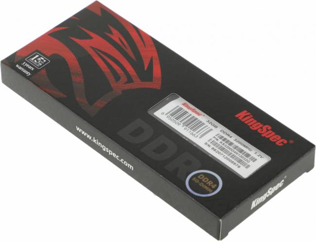 Память DDR4 32GB 3200MHz SHENZHEN KINGSPEC ELECTRONICS TECHNOLOGY CO LTD KS3200D4N12032G — для бизнеса и офиса Память DDR4 32GB 3200MHz SHENZHEN KINGSPEC ELECTRONICS TECHNOLOGY CO LTD KS3200D4N12032G — для бизнеса и офиса