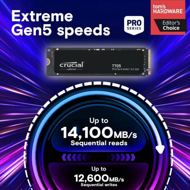 Твердотельный накопитель SSD Crucial CT4000T705SSD3 — для бизнеса и офиса Твердотельный накопитель SSD Crucial CT4000T705SSD3 — для бизнеса и офиса
