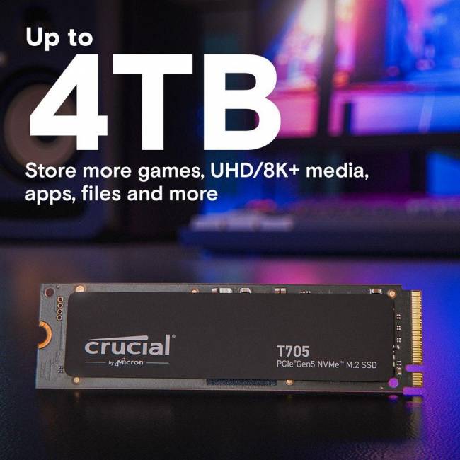 Твердотельный накопитель SSD Crucial CT4000T705SSD3 — для бизнеса и офиса Твердотельный накопитель SSD Crucial CT4000T705SSD3 — для бизнеса и офиса