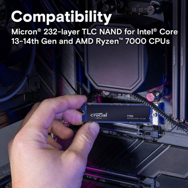 Твердотельный накопитель SSD Crucial CT4000T705SSD3 — для бизнеса и офиса Твердотельный накопитель SSD Crucial CT4000T705SSD3 — для бизнеса и офиса
