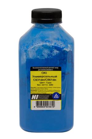 Тонер Hi-Black Универсальный для Oki С831dn/C861dn, C, 220 г, банка