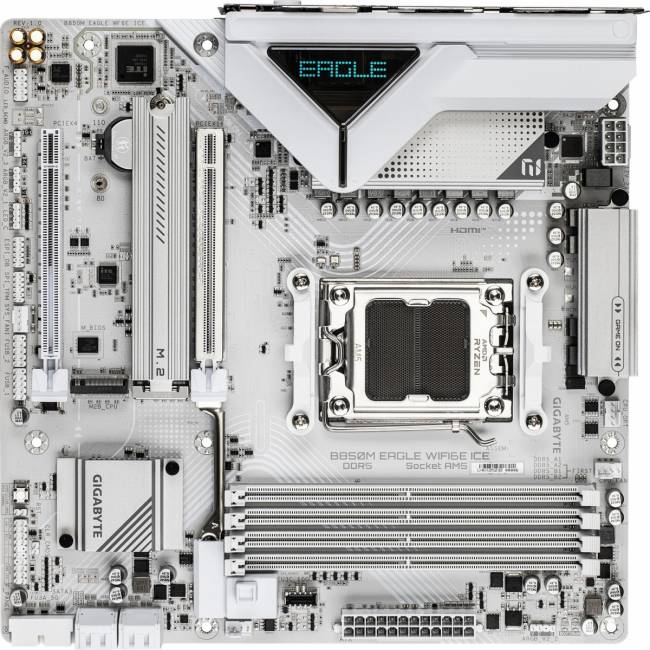 Материнская плата Gigabyte B850M EAGLE WF6E ICE — для бизнеса и офиса Материнская плата Gigabyte B850M EAGLE WF6E ICE — для бизнеса и офиса