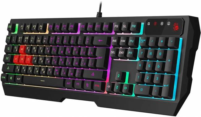 Клавиатура A4Tech Bloody B140N черный USB Multimedia for gamer LED (B140N) A4Tech B140N — для бизнеса и офиса