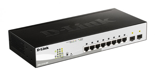 Коммутатор D-Link DGS-1210-08P/G3A — для бизнеса и офиса Коммутатор D-Link DGS-1210-08P/G3A — для бизнеса и офиса