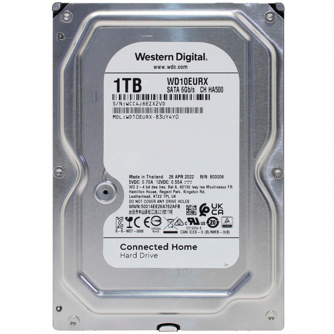 Жесткий диск WD AV-GP Video Surveillance (WD10EURX-83UY4Y0) — для бизнеса и офиса