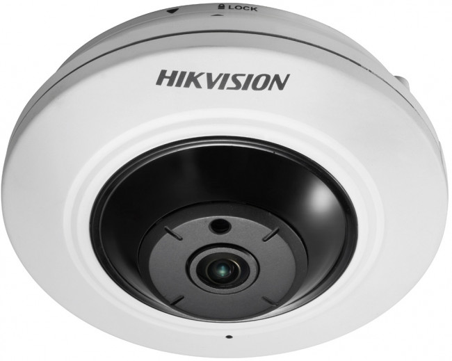 5Мп fisheye IP-камера c EXIR-подсветкой до 8м 1/2.5" Progressive Scan CMOS Hikvision DS-2CD2955FWD-I — для бизнеса и офиса