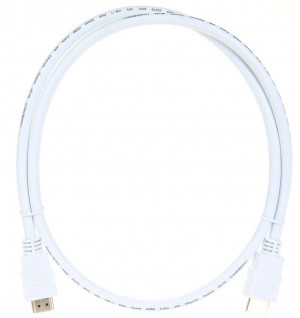 Кабель HDMI 19M/M ver 2.0, 1М, белый  Aopen <ACG711W-1M> AOpen HDMI (m) - HDMI (m) 1м