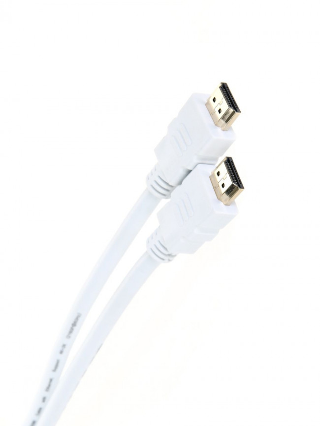 Кабель HDMI 19M/M ver 2.0, 1М, белый  Aopen <ACG711W-1M> AOpen HDMI (m) - HDMI (m) 1м