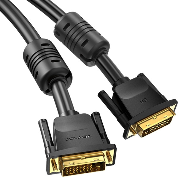 Кабель Vention DVI-D Dual link 25M/25M с ферритовым фильтром - 3м. Кабель Vention DVI-D(m)/DVI-D(m) - 3 м (EAABI) Кабель Vention DVI-D Dual link 25M/25M с ферритовым фильтром - 3м. Кабель Vention DVI-D(m)/DVI-D(m) - 3 м (EAABI)