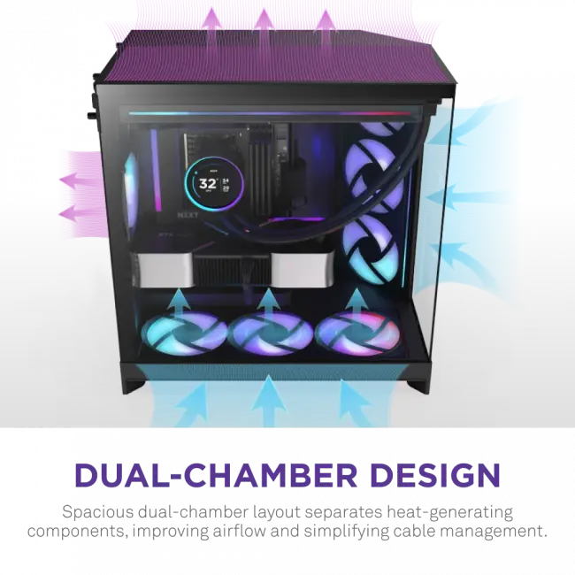 Корпус без блока питания NZXT H9 Flow RGB CM-H92FB-R1 — для бизнеса и офиса