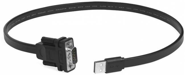 Greenconnect Конвертер-переходник 1.5m плоский, черный, позолоченные коннекторы, 28/26 AWG, USB 2.0 AM / DB9 RS-232 PROF GCR-UOC5M-BCG-1.5m, чипсет PL2303RA Greenconnect USB 2.0 AM / DB9 RS-232 + чипсет PL2303RA — для бизнеса и офиса