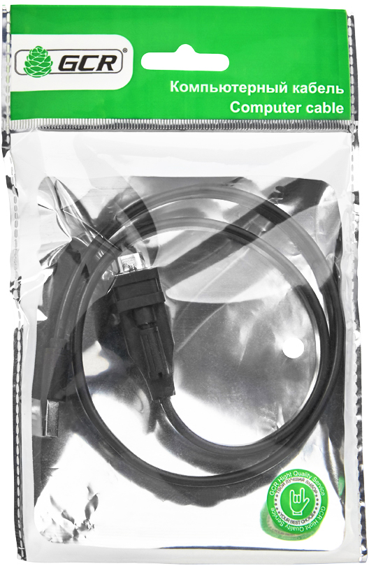 Greenconnect Конвертер-переходник 1.5m плоский, черный, позолоченные коннекторы, 28/26 AWG, USB 2.0 AM / DB9 RS-232 PROF GCR-UOC5M-BCG-1.5m, чипсет PL2303RA Greenconnect USB 2.0 AM / DB9 RS-232 + чипсет PL2303RA — для бизнеса и офиса