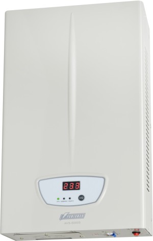 Стабилизатор POWERMAN AVS 5000S, ступенчатый регулятор, цифровые индикаторы уровней напряжения, 5000ВА, 140-260В, максимальный входной ток 32А, клеммная колодка, IP-20, навесного исполнения, 430мм х 250мм х 80мм, 9,26 кг. POWERMAN AVS 5000S