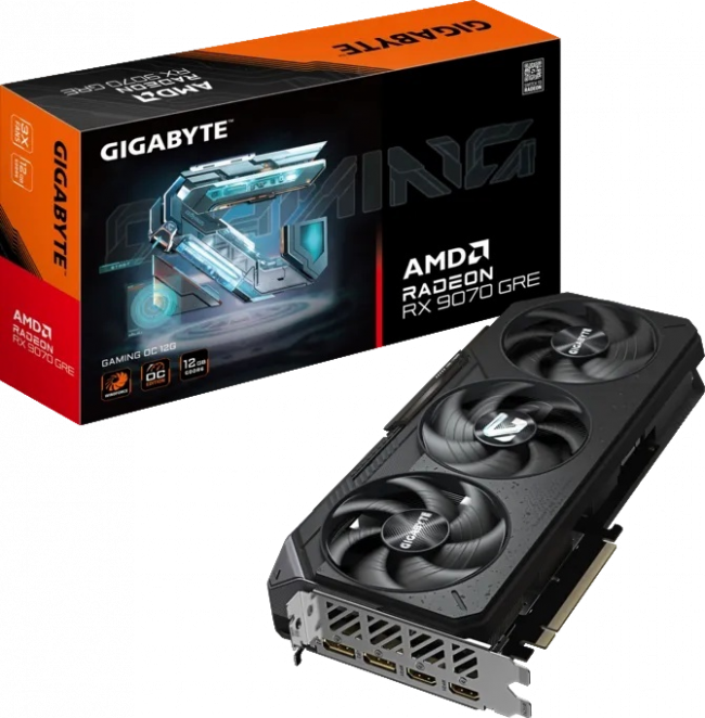 Видеокарта GIGABYTE Radeon RX 9070 GRE GAMING OC 12G (GV-R907GREGAMING OC-12GD) — для бизнеса и офиса