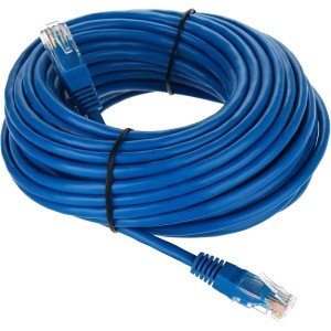 Патчкорд литой "Telecom" UTP кат.5е 15,0м синий VCOM NA102-L-15M