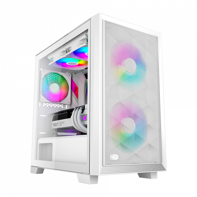 Корпус без блока питания PcCooler C3D310 WH ARGB — для бизнеса и офиса Корпус без блока питания PcCooler C3D310 WH ARGB — для бизнеса и офиса
