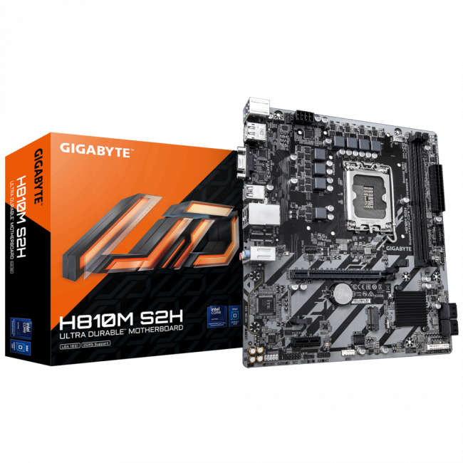Материнская плата GIGABYTE H810M S2H — для бизнеса и офиса Материнская плата GIGABYTE H810M S2H — для бизнеса и офиса