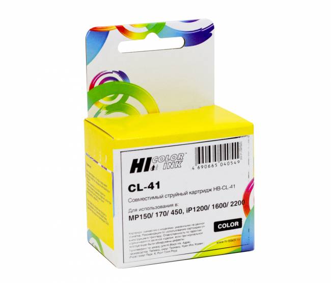 Картридж Hi-Black (CL-41) для Canon PIXMA MP150/170/450/iP1200/1600/2200, Color — для бизнеса и офиса