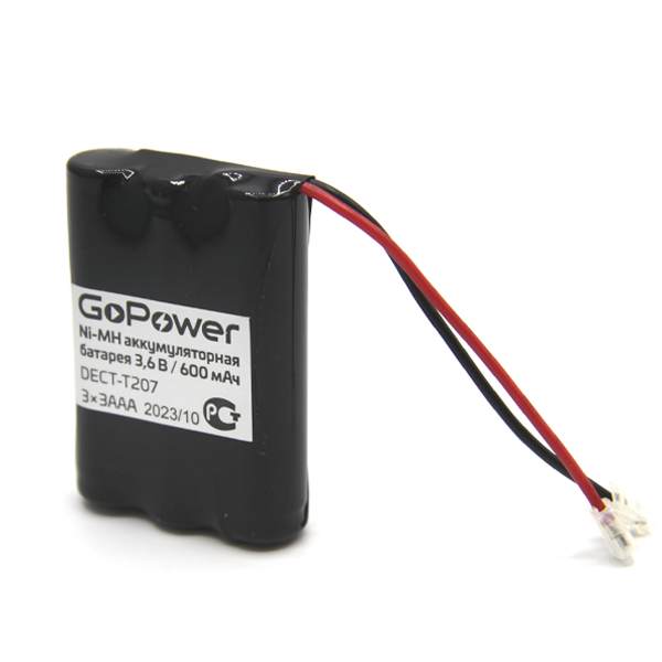 Аккумулятор для радиотелефонов GoPower T207 PC1 NI-MH 600mAh (1/15/300) Аккумулятор для радиотелефонов GoPower T207 (00-00015311) — для бизнеса и офиса Аккумулятор для радиотелефонов GoPower T207 PC1 NI-MH 600mAh (1/15/300) Аккумулятор для радиотелефонов GoPower T207 (00-00015311) — для бизнеса и офиса