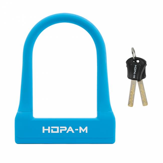 Замок велосипедный U-lock №50 голубой — для бизнеса и офиса Замок велосипедный U-lock №50 голубой — для бизнеса и офиса