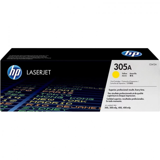 Тонер-картридж HP 305A Yellow Original LaserJet Toner Cartridge (CE412A) — для бизнеса и офиса