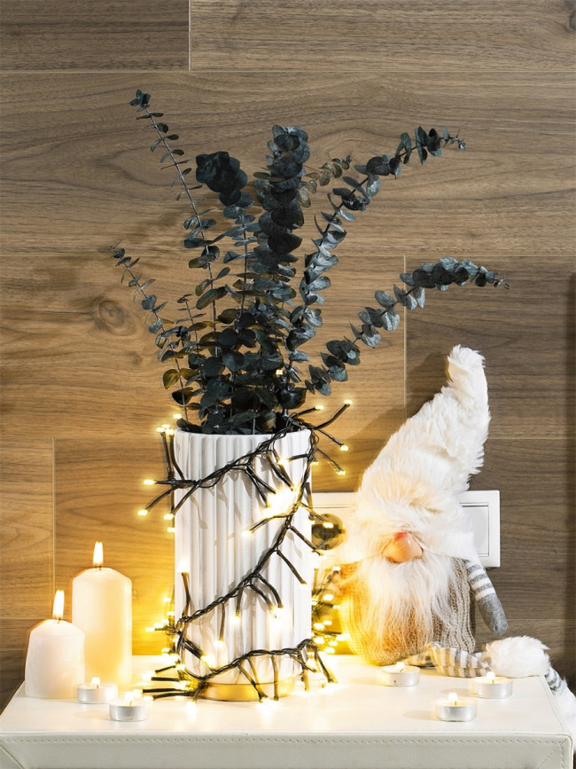 Гирлянда Гирлянда 250LED 220V, 8 режимов, 5 м, нить, мягкий белый