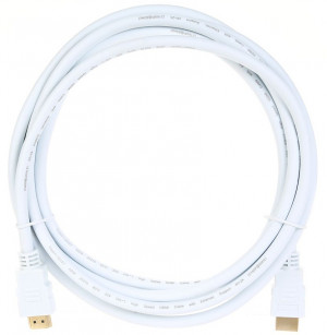Кабель HDMI 19M/M ver 2.0, 3М, белый  Aopen <ACG711W-3M> AOpen HDMI (m) - HDMI (m) 3м